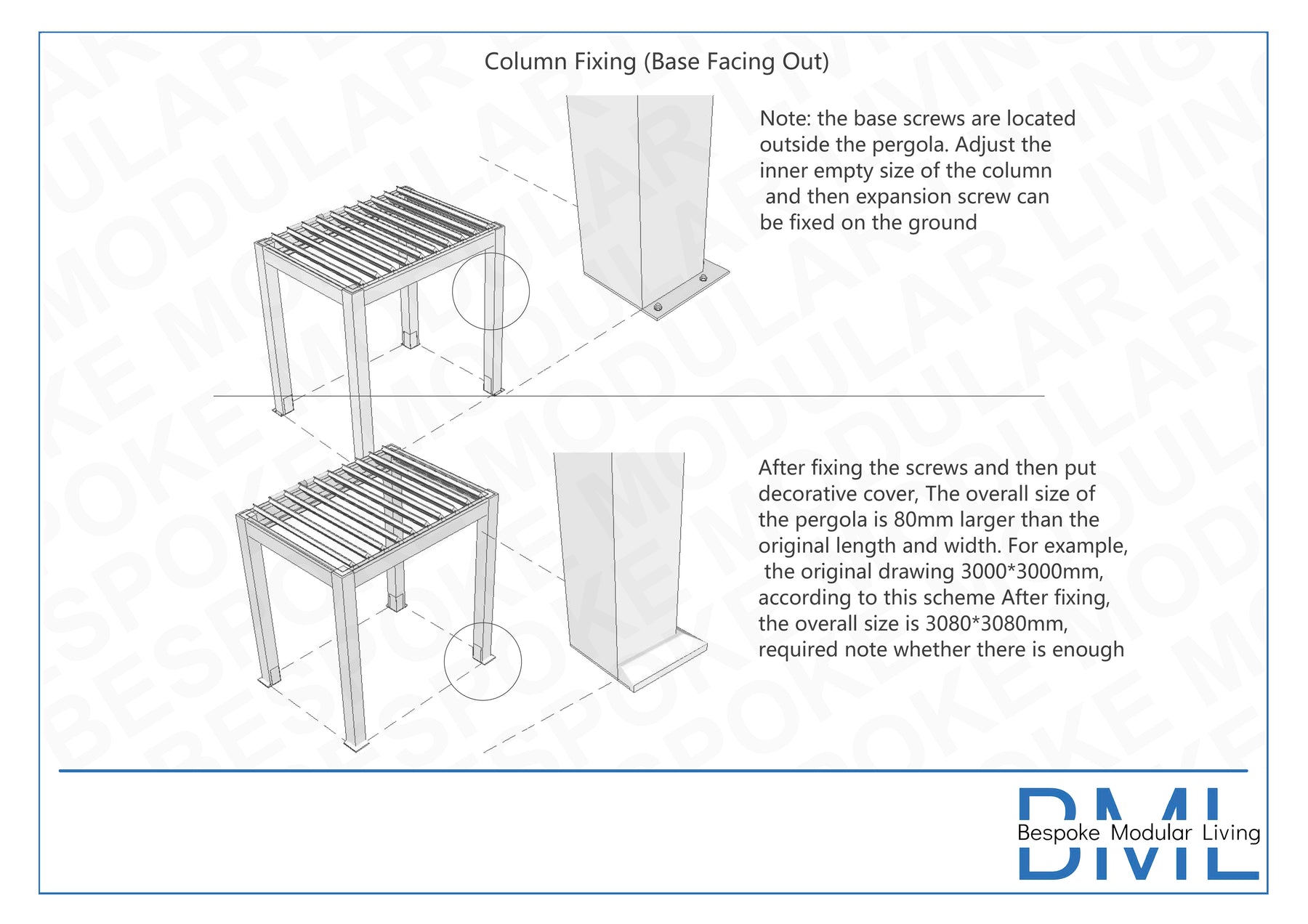 Motorised Louvered Pergola 3m x 3m