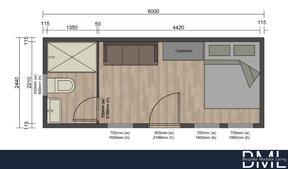 Moduflex 6m x 2.4m - Bathroom