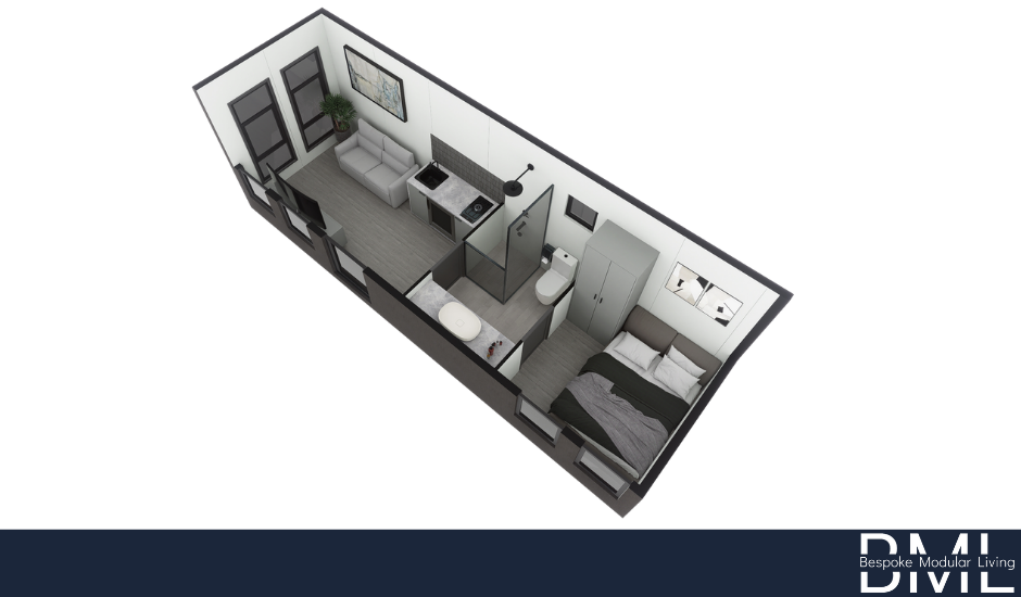 Moduflex 8m x 2.4m - Bathroom & Kitchenette