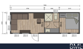 Moduflex 8m x 2.4m Bathroom