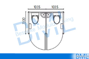 Double Portable Toilet