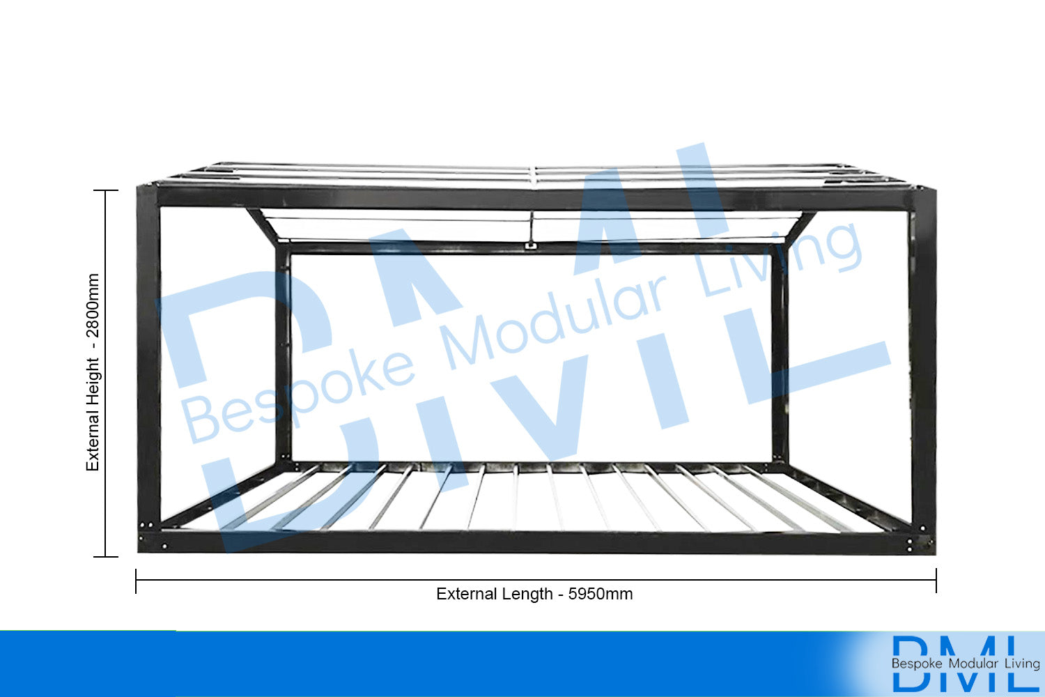 3m x 6m Pitch Roof Frame