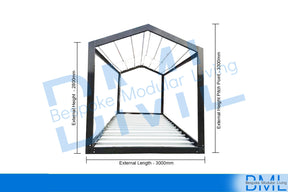 3m x 6m Pitch Roof Frame